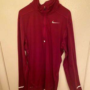 Nike running dri-fit long sleeve 1/4 zip jacket lightweight w thumb slits size S